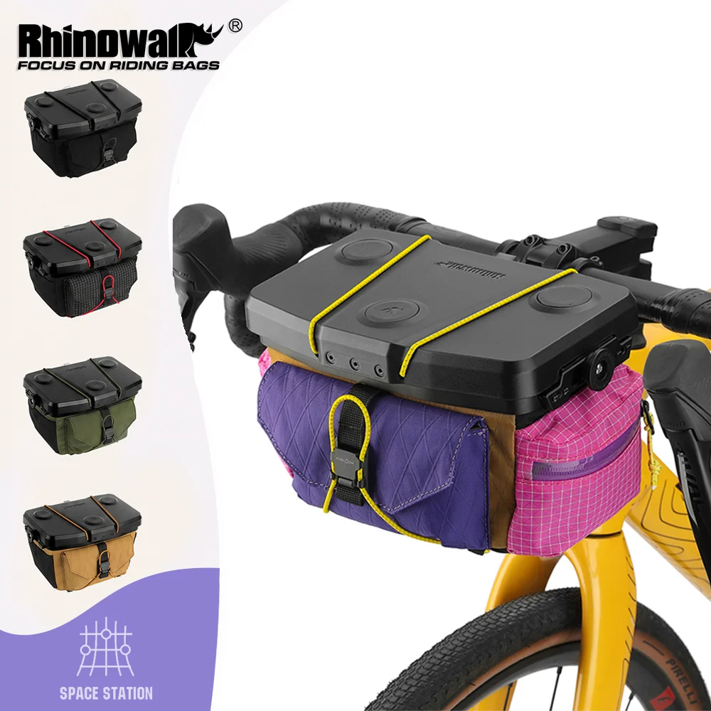 Rhinowalk Bicycle Front Tube Bag Quick Release Riding Box With Multi-Compartment Storage Pocket Fit MTB Road Bike Handlebar
