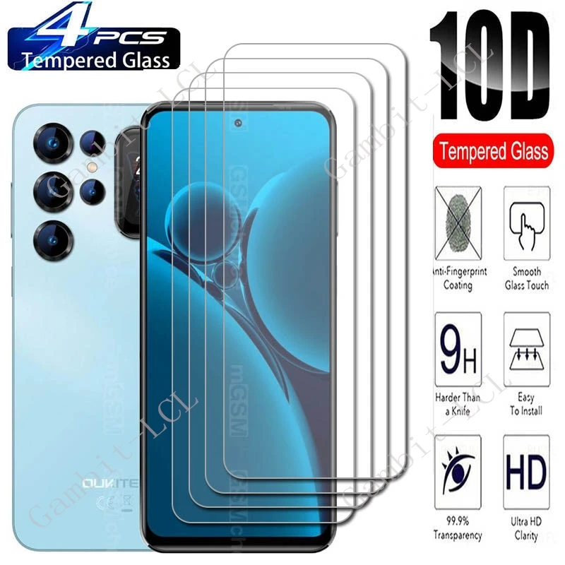 4PCS For Oukitel C68 Plus Screen Protective Tempered Glass ON OukitelC68Plus OukitelC68 C68Plus C69 7.2" Protector Cover Film