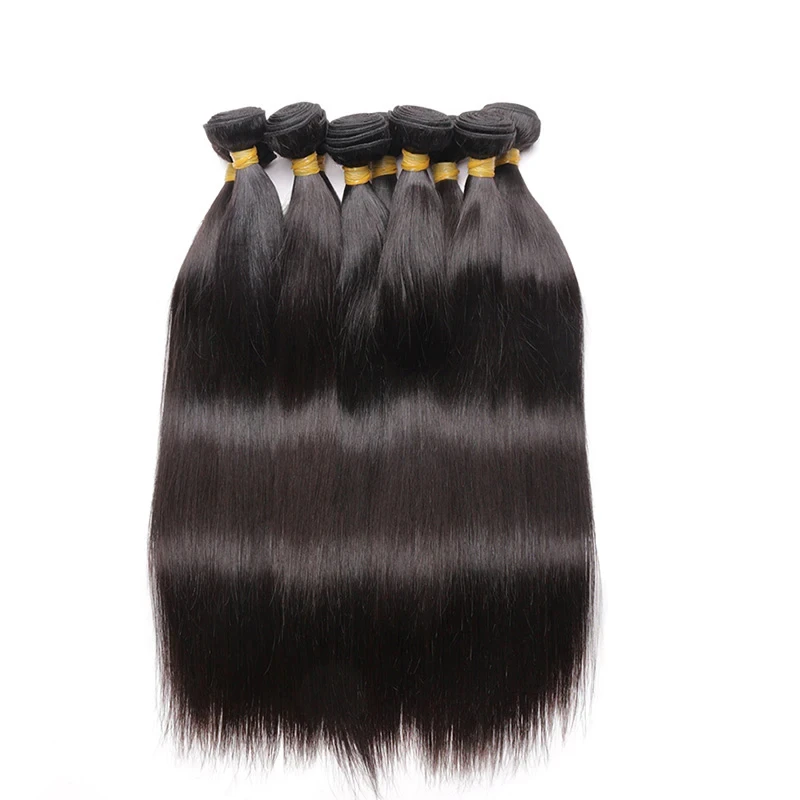 Straight Hair Bundle Peruvian  Remy Human Hair Extensions For Black Women Natural Color 100% Real Human Hair 10-30inches 100g/pc