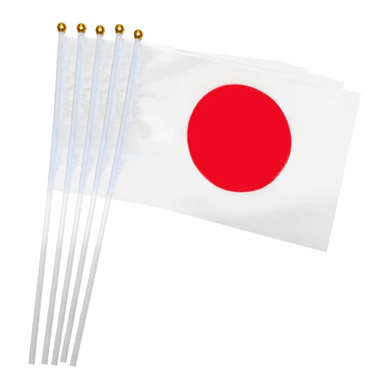 

xvggdg 100pcs/lot 14 * 21cm japan hand flag Japan Hand Waving National banner