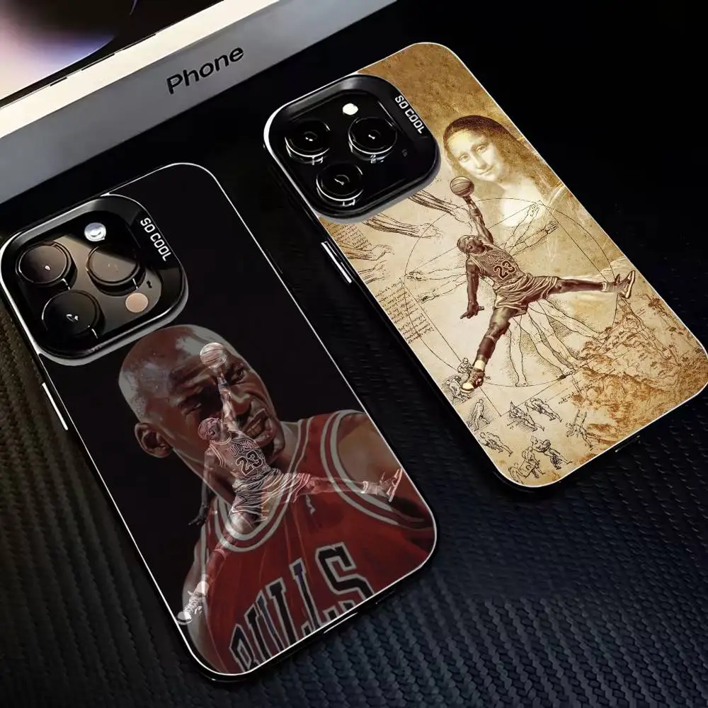

basketball Michael Jordan Phone Case For iPhone17,16,15,14,13,12,11 Plus,Pro Max Black Matte Shockproof Cover