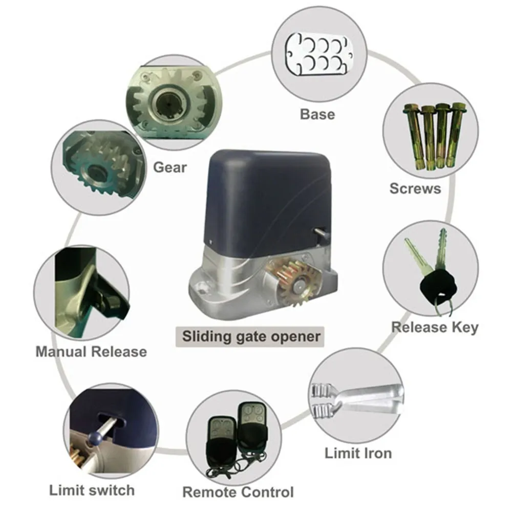 XMSJ Toröffner GSM Solar Power Toröffner Elektrischer Toröffnermotor