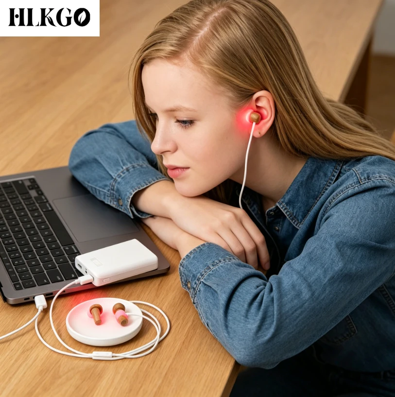 Anti Inflammatory 808nm Ear Laser for Tinnitus and Hearing Loss, Relieves Discharge and Pain, Lightweight Home Care Tool