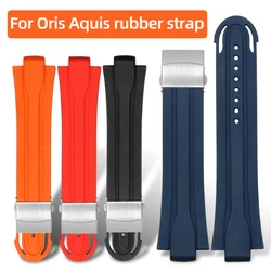 Oris Aquis 특수 고무 스트랩 용 고품질 고무 시계 밴드 7730 7740 7653 7734 7725 다이빙 팔찌 남성용 FKM 시계 스트랩