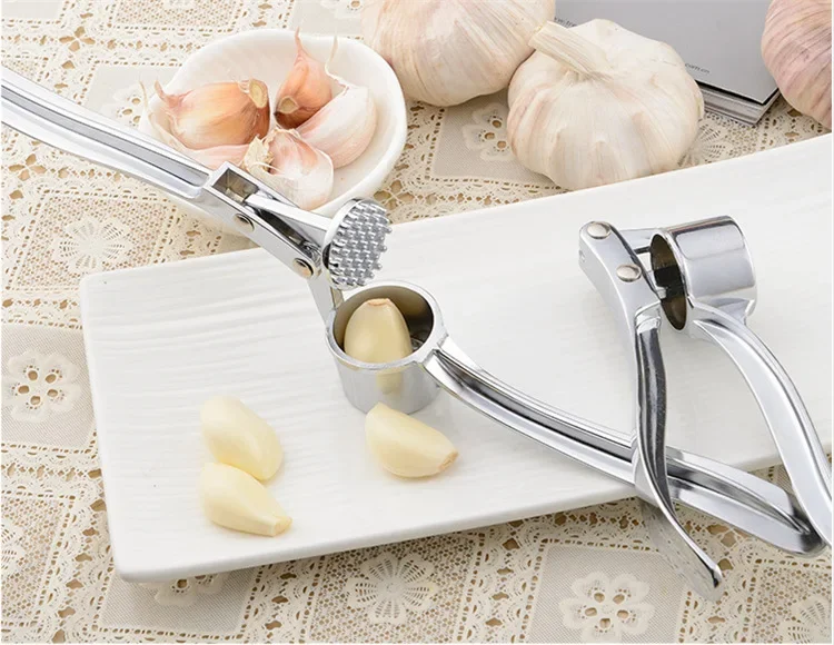 

Garlic Press Rocker Zinc Alloy Grinder- Premium Professional Grade Garlic Mincer, Crusher,Presser,Easy Clean, Dishwasher Safe
