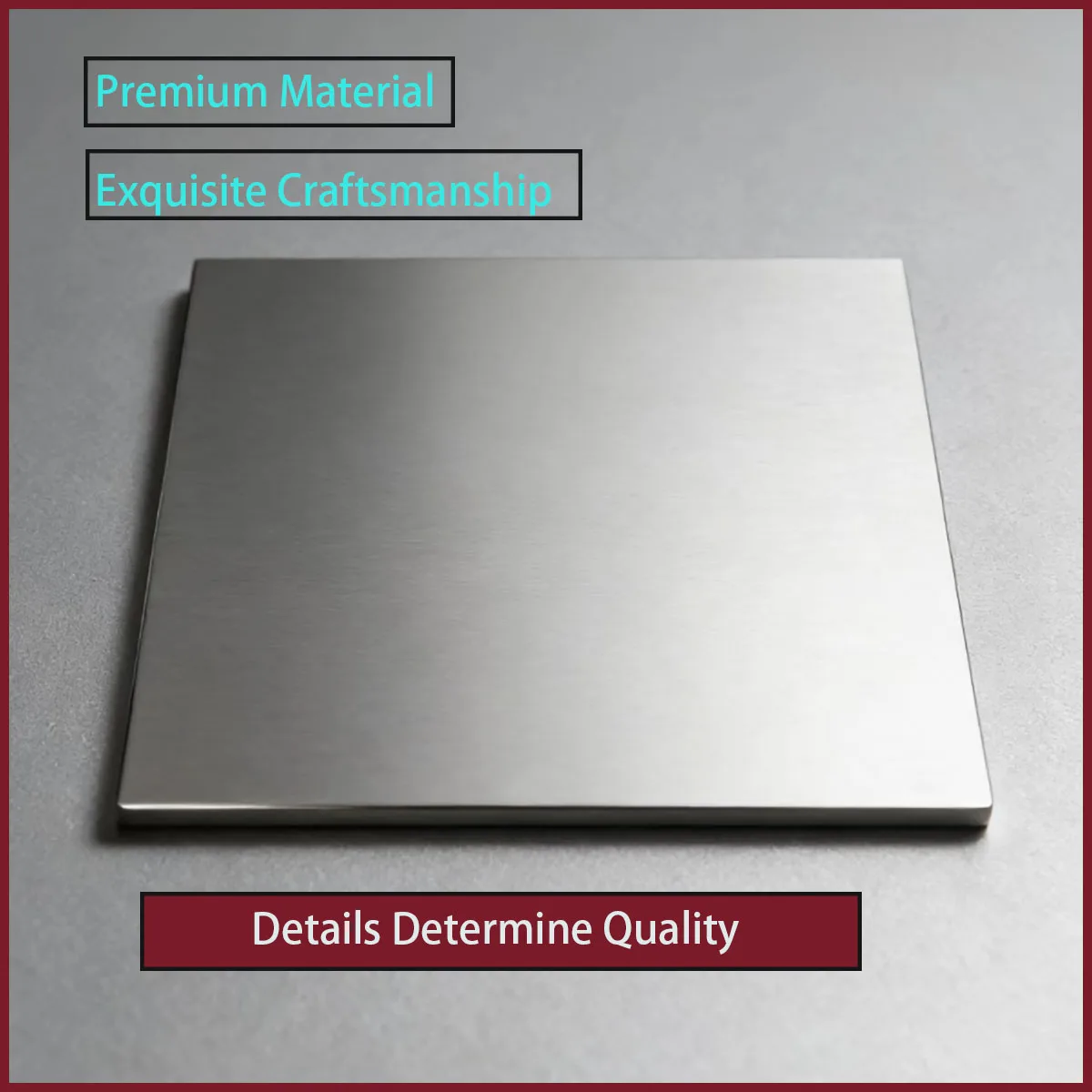 Stainless steel square plate 0.5-3mm thick 50x50-300x300mm - corrosion-resistant metal plate for industrial machinery