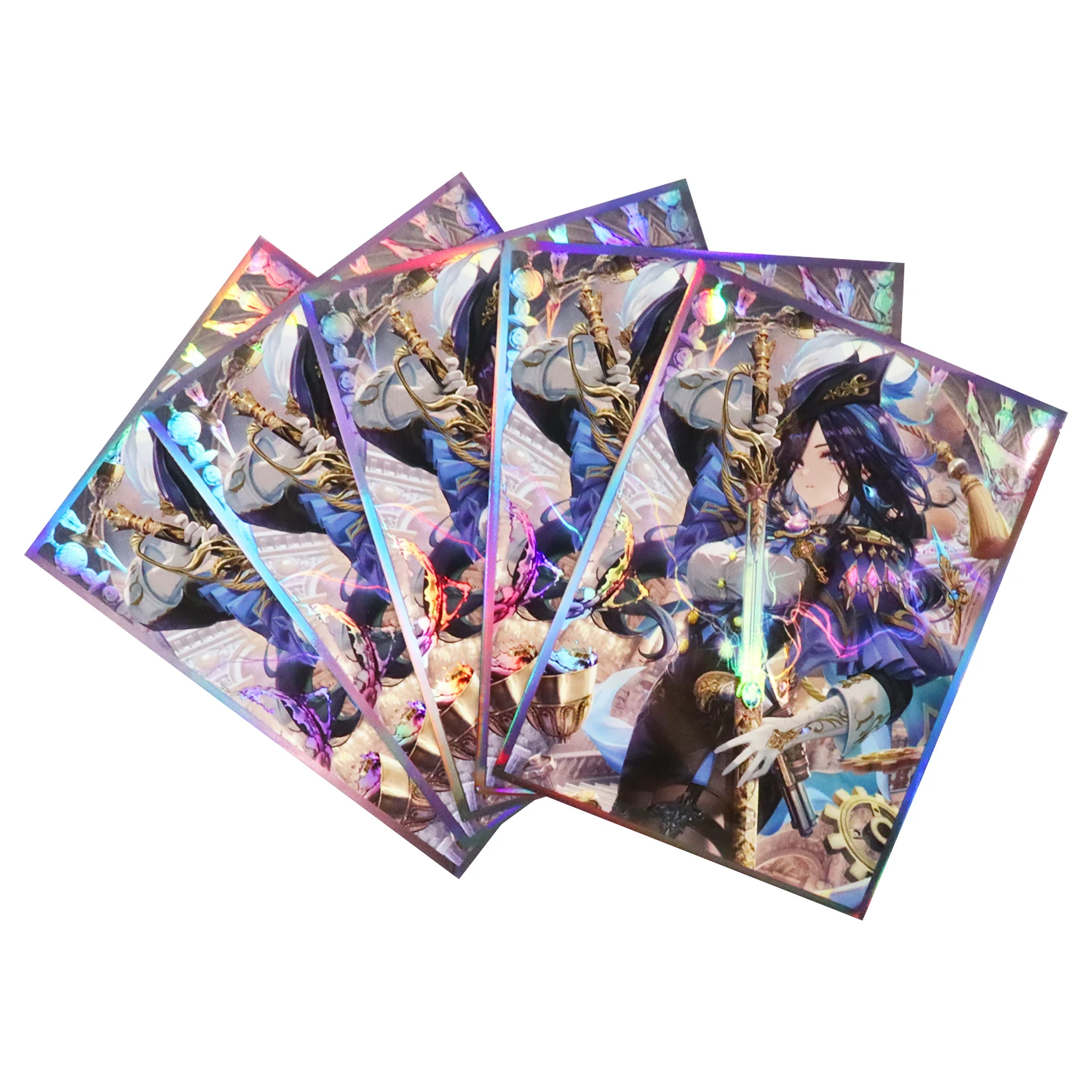 60pcs/bag Clorinde Holographic Standard Size Foil Deck Protector Sleeves for PKM/MGT Trading Card Game Card Shield Cover 67X92mm