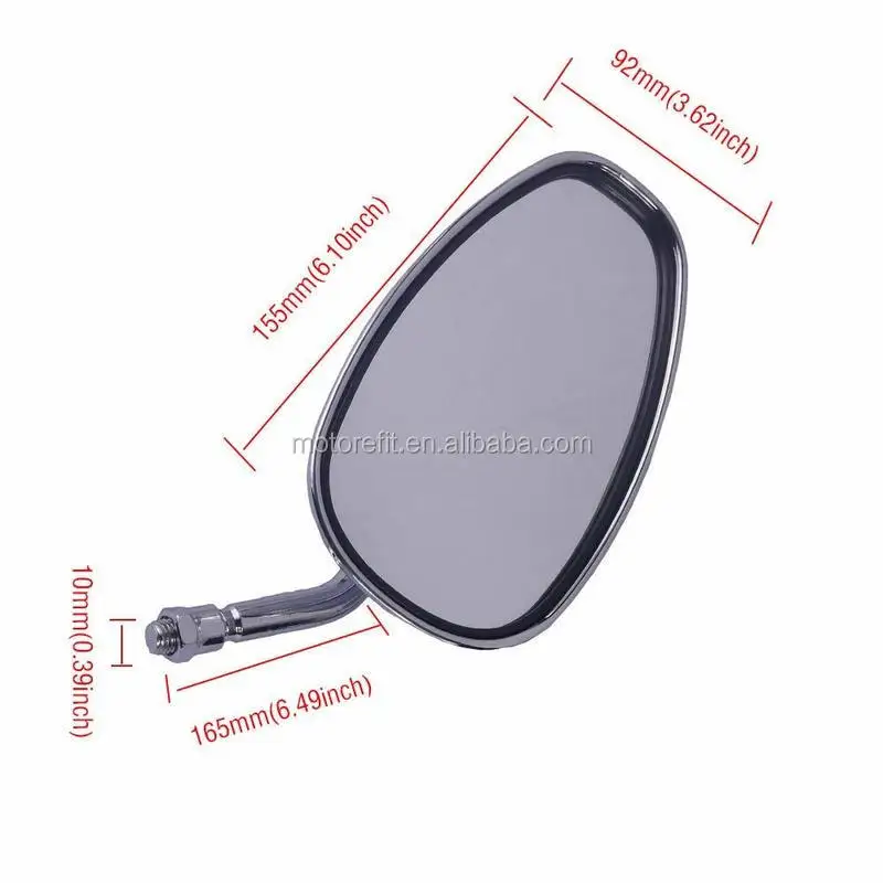 1 زوج اليد الجانب مرايا الرؤية الخلفية صالح لهوندا الظل المتمردين VTX VT CB كروز دراجة نارية مرآة #3