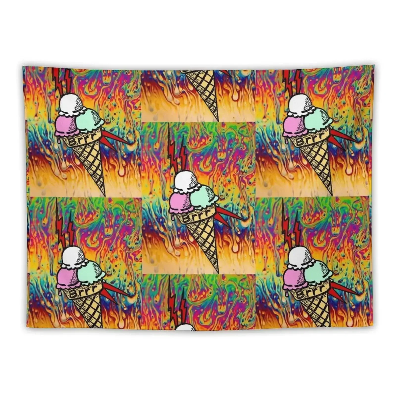 Brrrrrr Drippy Trippy Guwop Face Cone Tapestry Wall Art Home Decorations Tapestry