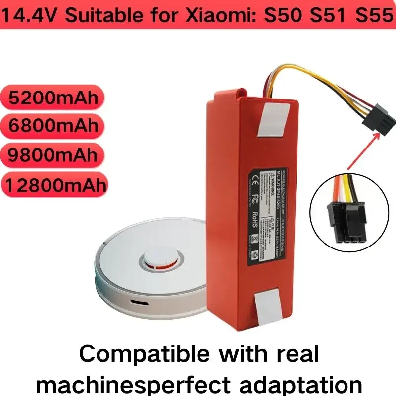 

Original BRR-2P4S-5200S Robotic Vacuum Cleaner Replacement Battery For Xiaomi Roborock S55 S60 S65 S50 S51 S5 MAX S6 Parts