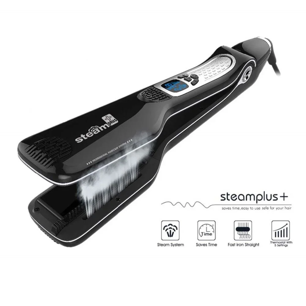 Professional Steam Hair Straightener Fast Steamer Flat Iron Pod Plus Infrared Steampod Hair Straightening