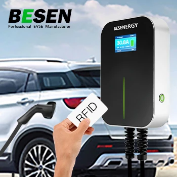 BESEN 22kw RFID EV Wallbox Charger with Type2 Charging Plug