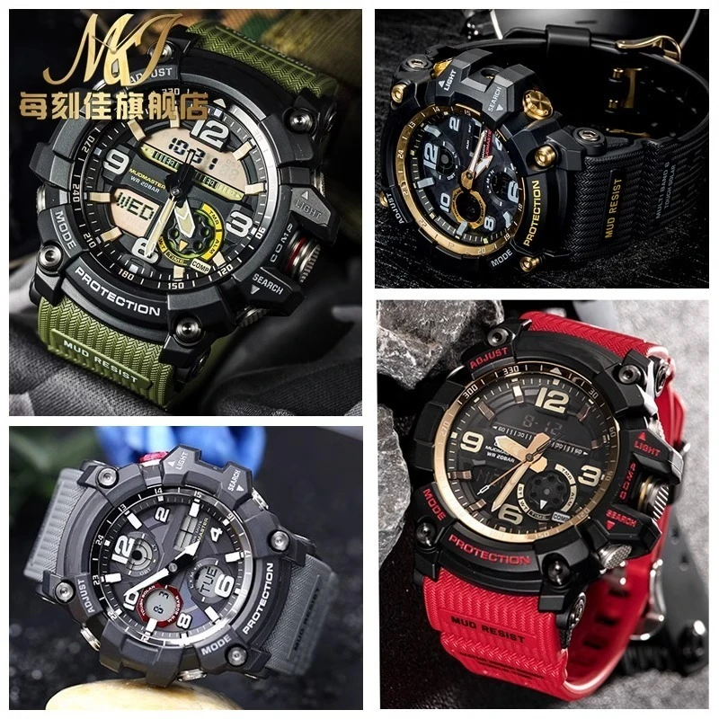 ل كاسيو G-SHOCK ليتل/صغير الطين الملك حزام (استيك) ساعة GG-1000 GWG-100 GSG-100 الراتنج المطاط حزام معصمه مقاوم للماء مع أدوات