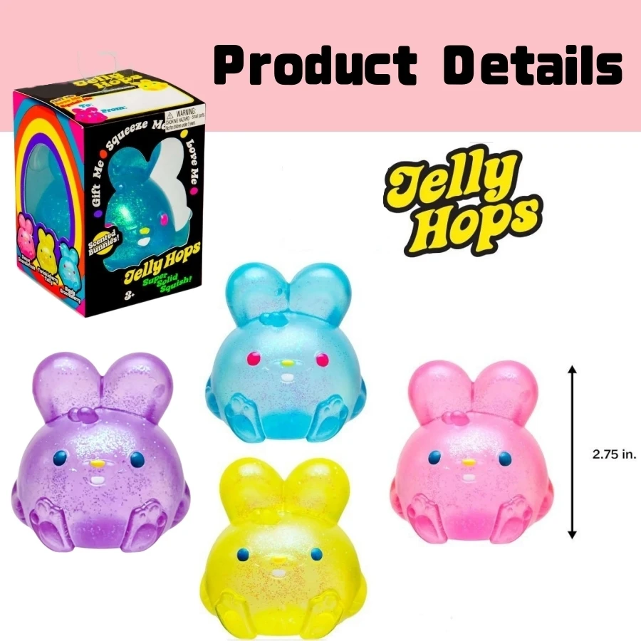 Ice Cube Sensory Fidget Toy, Cute Rabbit Stress Relief Squishy, Anti-stress Squeeze Toy Decompression Toys For ADHD Gift, Travel Portable Fidget Squeeze Toys, Classroom Reward Treasure Box Toys, Christmas Stocking Stuffers, Cute Children Party Favors