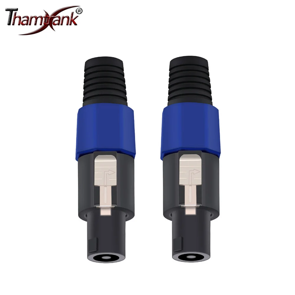 

50pcs Blue+Black 4Pins Female Jacks to Female Plug Speakon Coupler Adapter for Audio Cable Connector