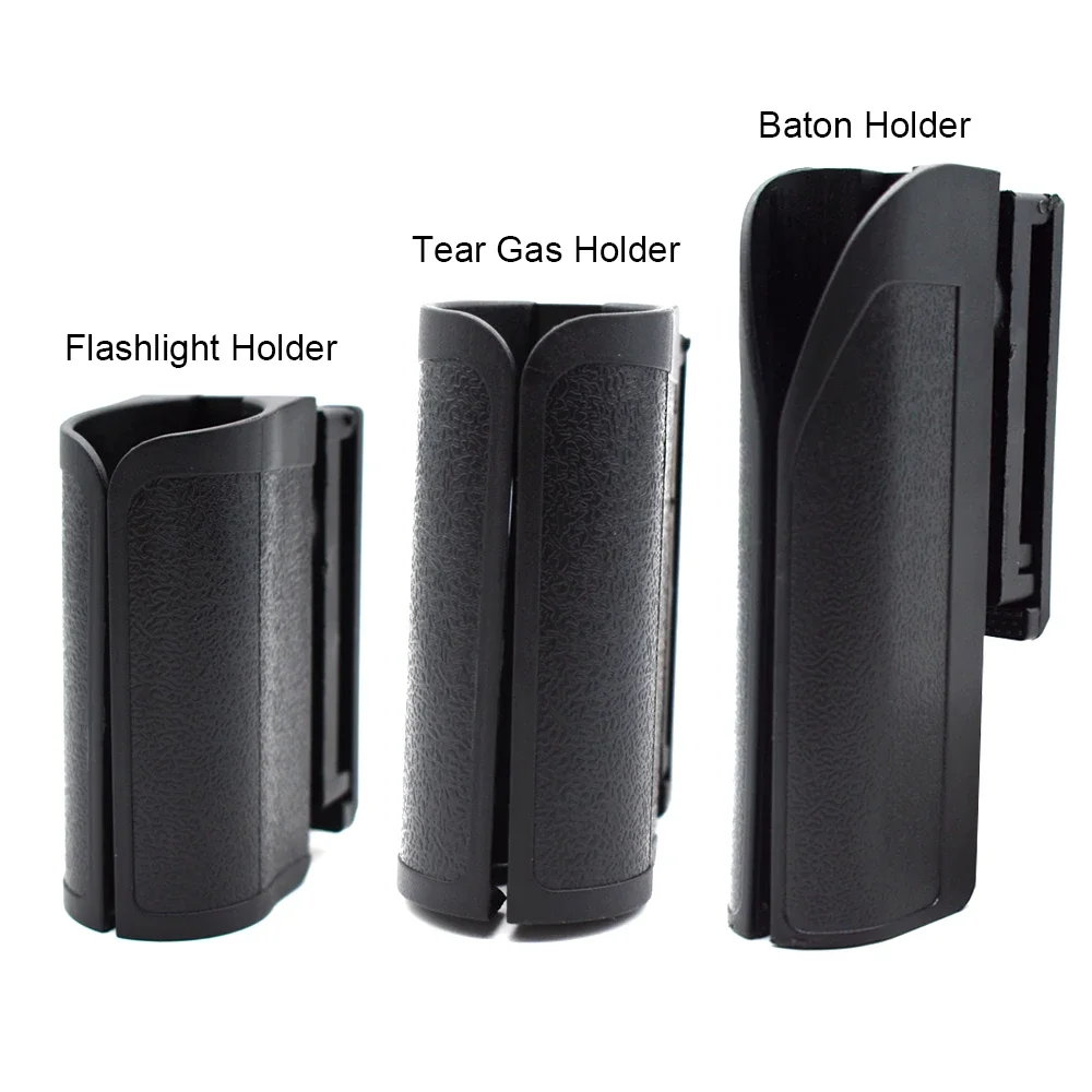 Tactical Baton Pouch Flashlight Holder Tear Gas Case 360 Degree Rotation Holster for Duty Belt Hunting Accessory