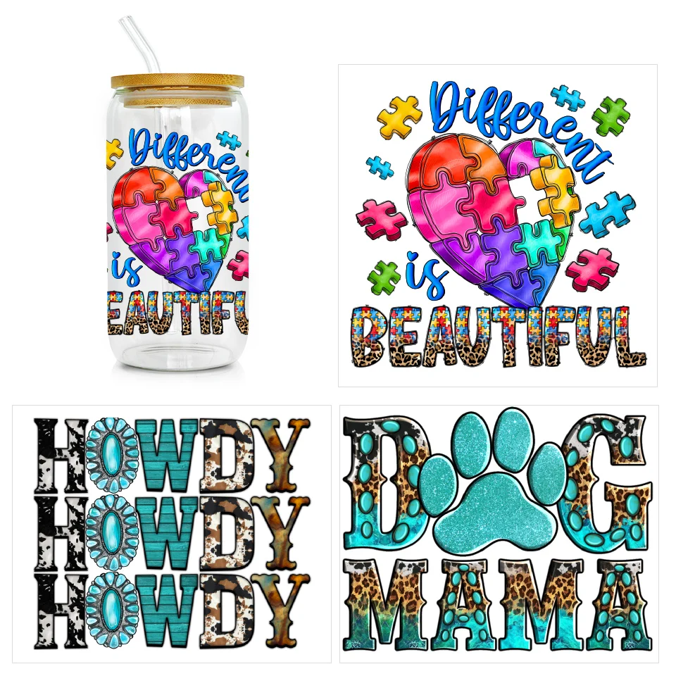 UV DTF Fast shipping multiple sizes customized waterproof durable Libbey Glass