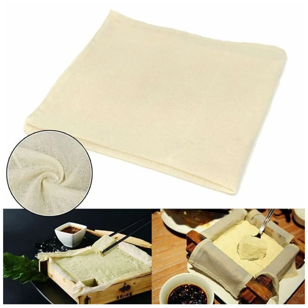 2Pcs Dye-Free Odorless High-Thread-Count Cheesecloth for Straining Milk Broth Juice Oil Reusable Cheese Making Supplies Kitchen