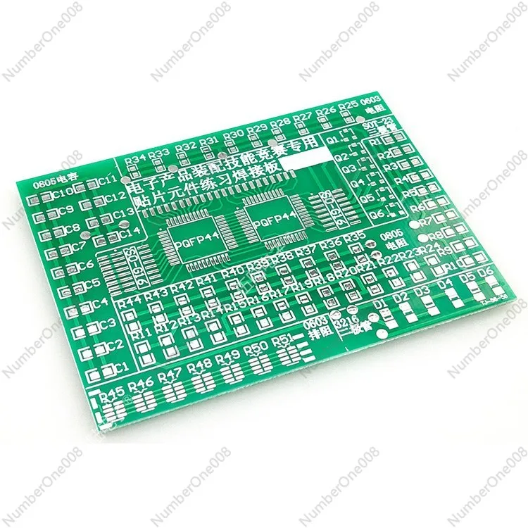 TJ-56-56 SMT Practice Board 8 Types 77pcs SMD Components Soldering Skill Training Kit Electronic Circuit Board