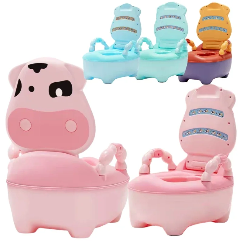 Cute Cow Portable Potty Portable Baby Toilet Potty Training Seat Child Pot Training Girls Boy Potty Kids Chair Toilet Seat Pot