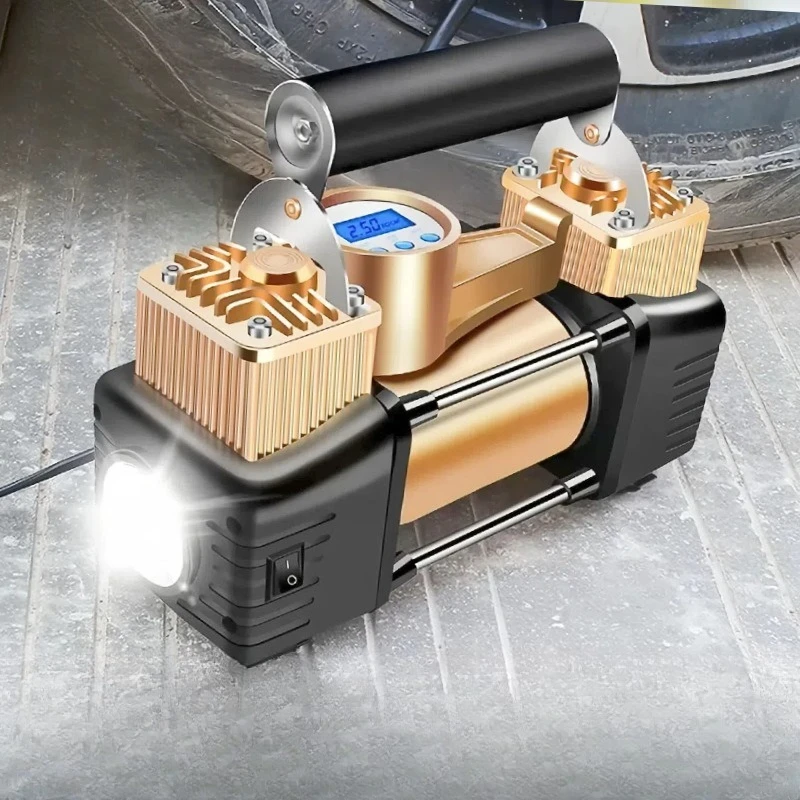 

Car air pump double cylinder high pressure 12v high power car tire inflator electric air pump extremely fast inflation