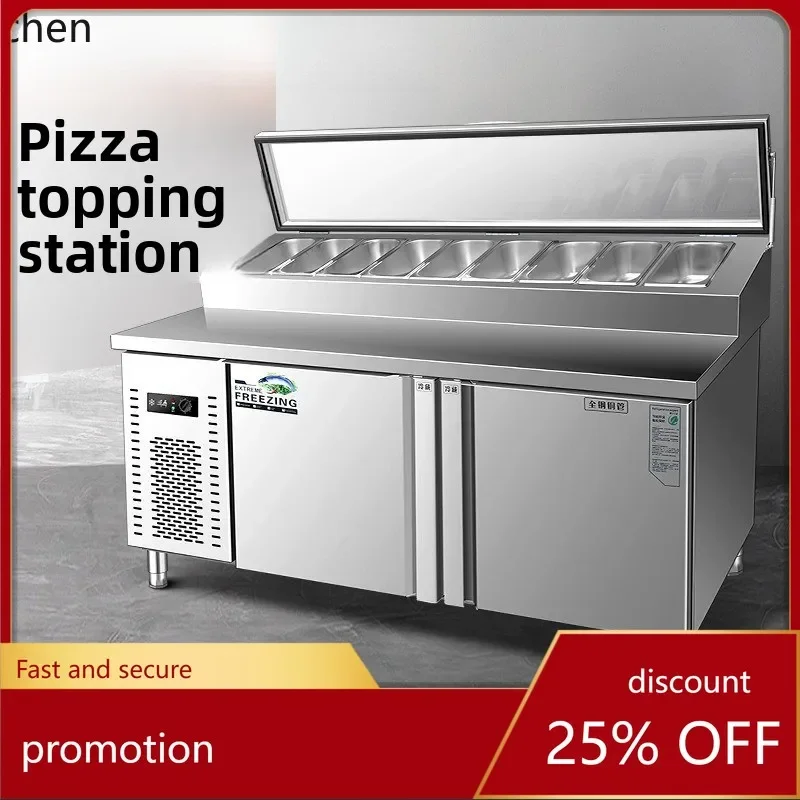 Freezer Pizza Topping Station Salad Dessert Refrigerated Operation Table