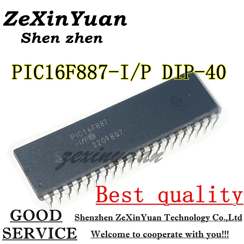 10 Stks/partij PIC16F887-I/P PIC16F887-I Pic16f887 16f887 Dip40 Microcontroller