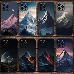 Everest mountain world first Phone Case For Apple iPhone 15,14,13,12,11,Pro,X,XS,Max,XR,Plus,Mini Soft Black Cover