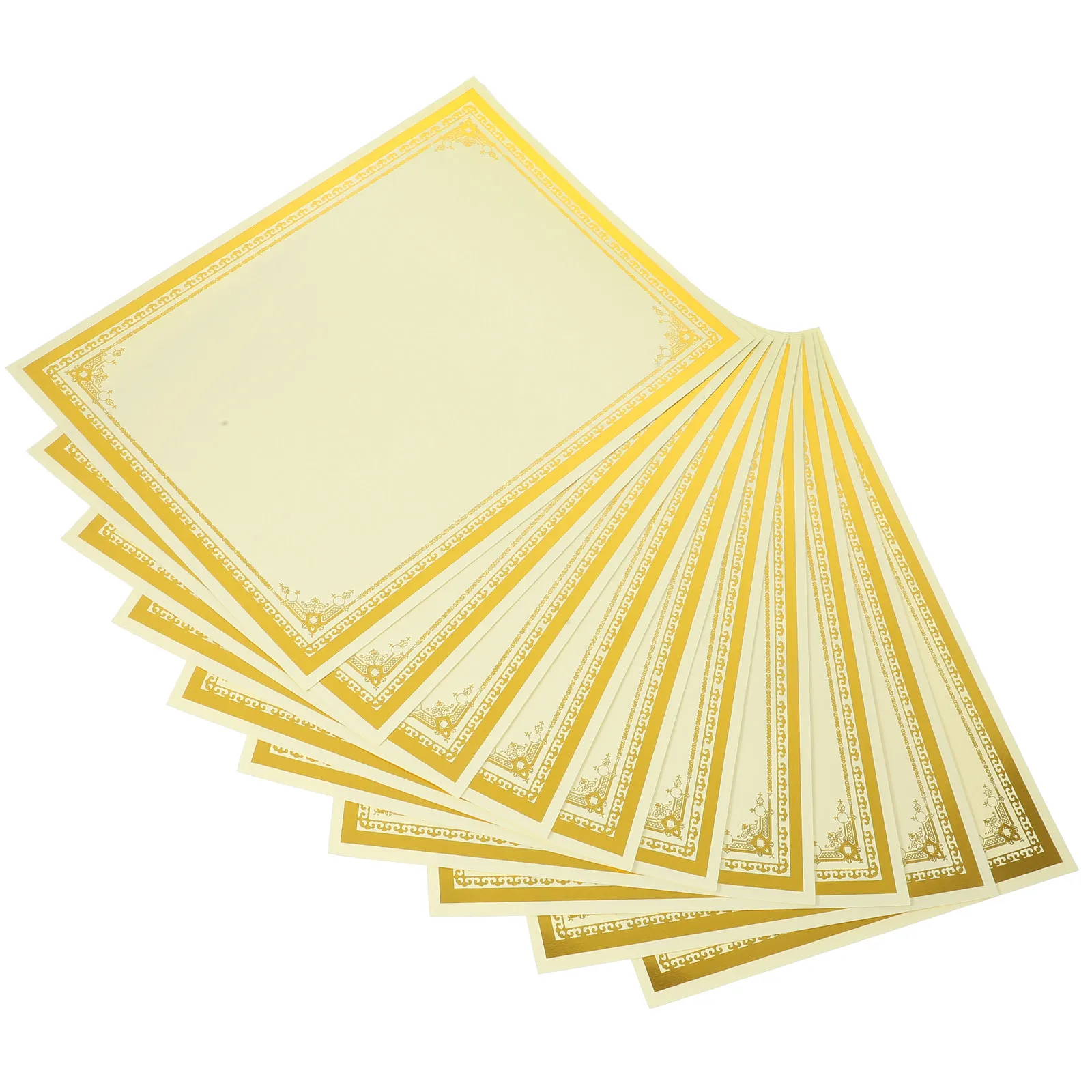 

10 пустых бланков для дипломов/сертификатов с фольгой для горячего тиснения по краю для печати дипломов об окончании и оформления документов