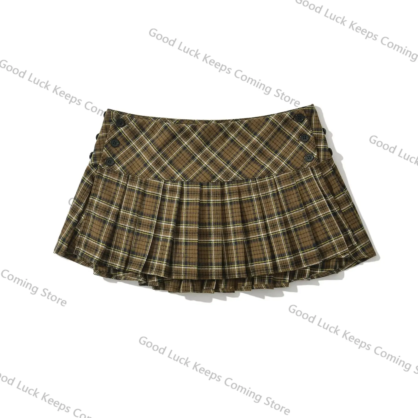 Mini jupes d'été pour femmes, vintage, mode coréenne, jupe à carreaux pour femmes y2k, jupes plissées vertes à carreaux, style preppy