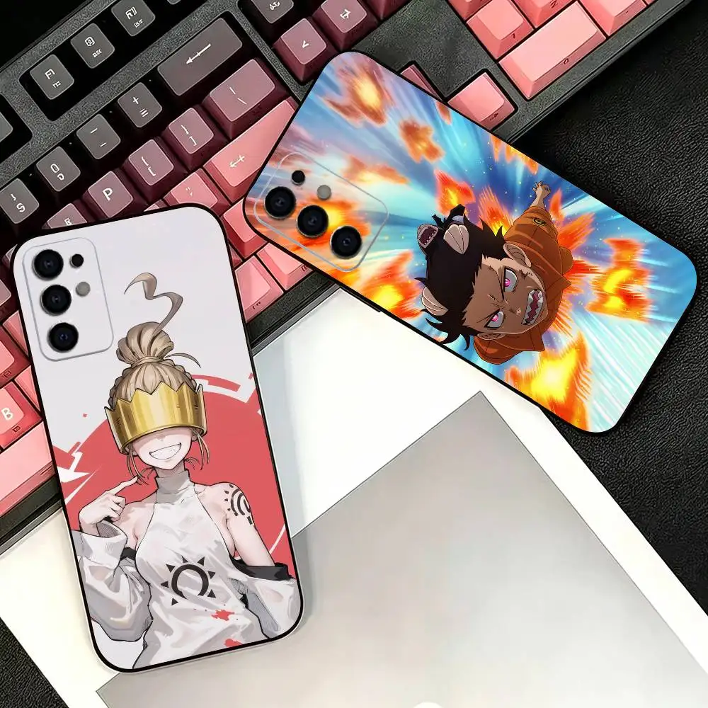 Epic anime Fire Force anime  Soft Black Phone Case for Samsung S26,25,24,21,22,21,20,10,9,8,7,6Ultra,Plus,Fe, Lite