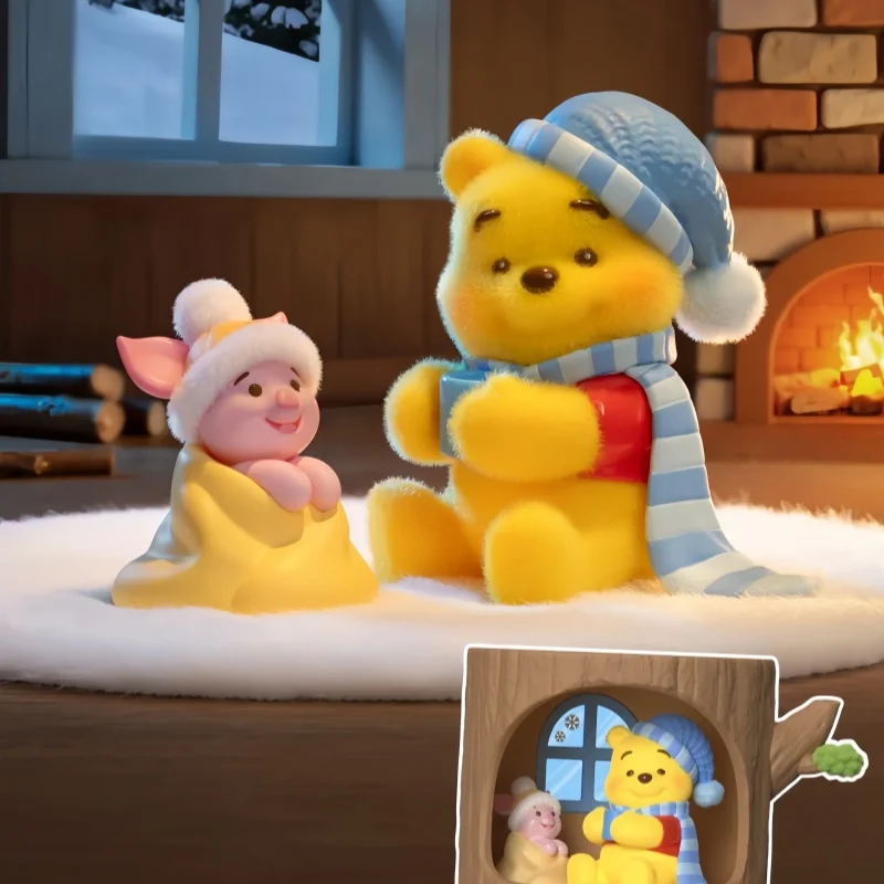 Winnie the pooh cem airewood árvore casa série caixa cega na moda anime figura coleção decoração do quarto brinquedos bonitos natal
