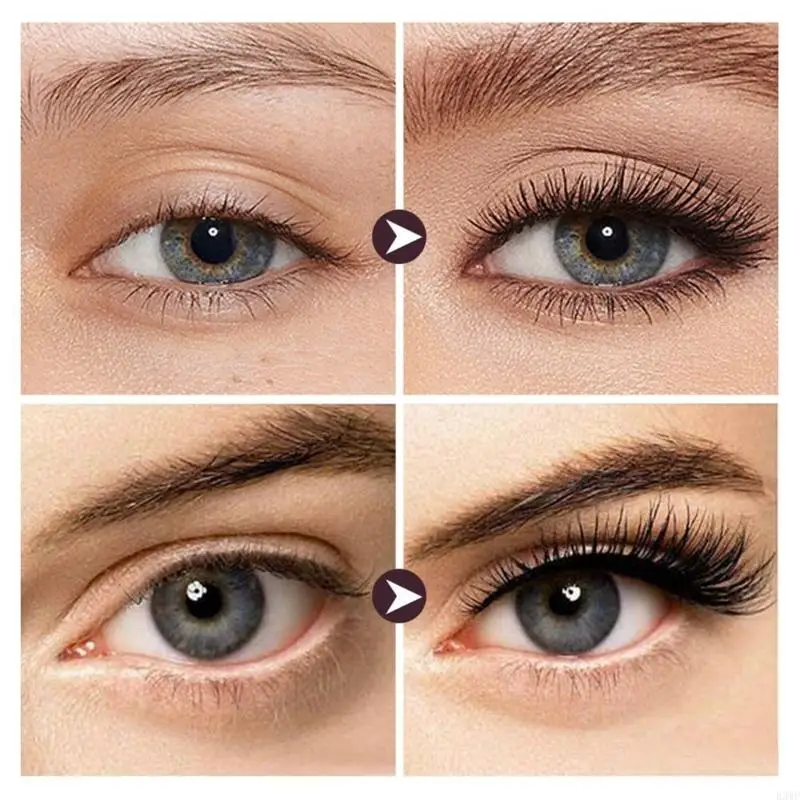 Mascara Iron Wand R3MF, Mascara kim loại không chổi than mới Mascara kim loại màu đen có thể giặt được, lông mi uốn cong lâu