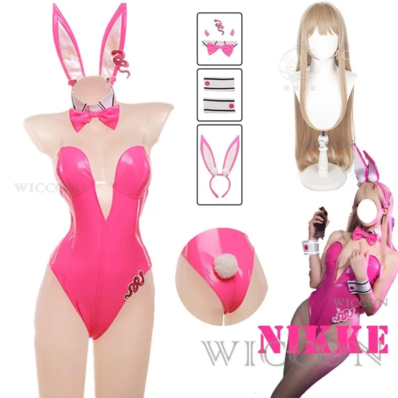 Qq38NIKKE A Deusa Da Vitória Coelhinha Blanc Noir Cosplay Fantasia Traje Uniforme Sexy para Meninas Mulheres Disfarce de Halloween
