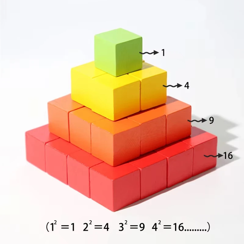 Cubo de arco-íris de madeira sensorial das crianças jogo de quebra-cabeça aprendizagem cor empilhamento blocos de construção brinquedo montessori matemática precoce