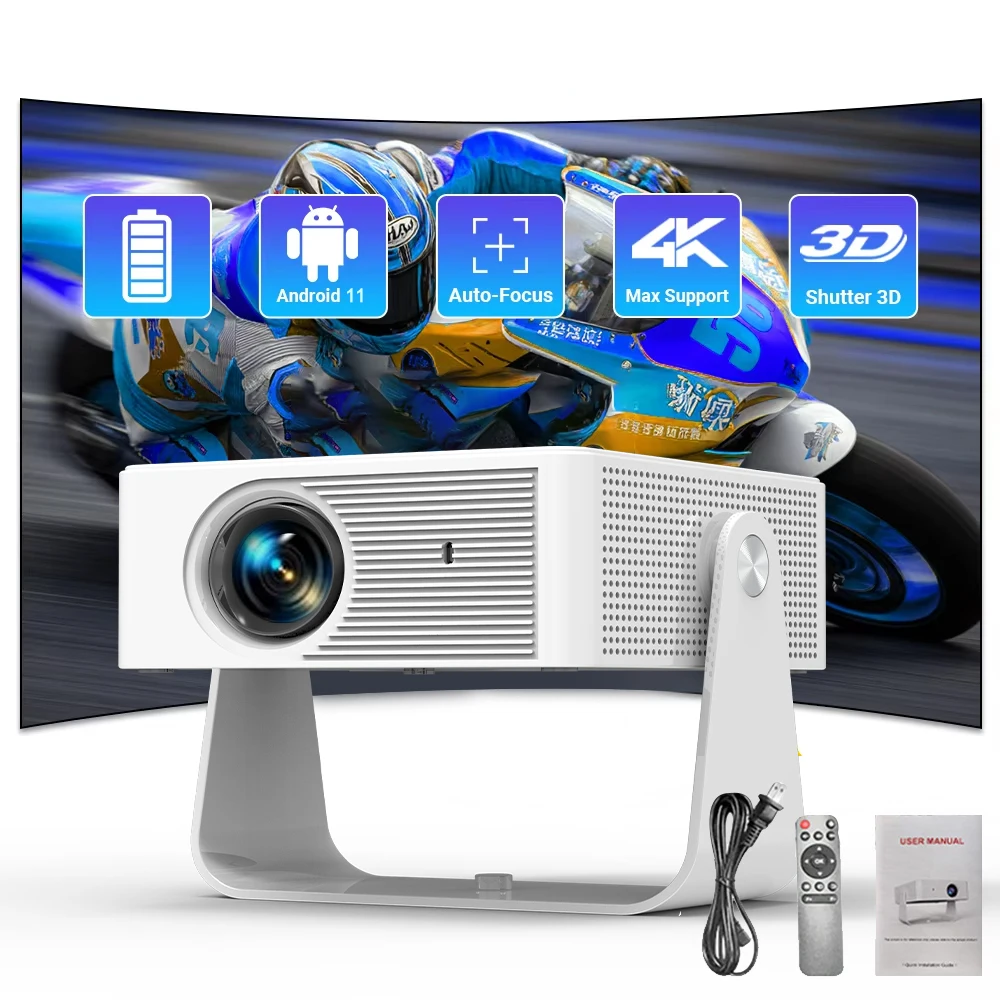 K3 كامل HD 1080P العارض 4K 500ANSI أندرويد واي فاي التركيز التلقائي AI المسرح المنزلي العارض لاجتماعات المكتب فيديو هدية الكريسماس #1