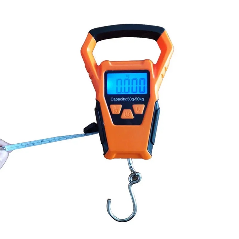 

Electronic portable scale, tape measure digital display hook hanging scale, portable measuring fishing scale