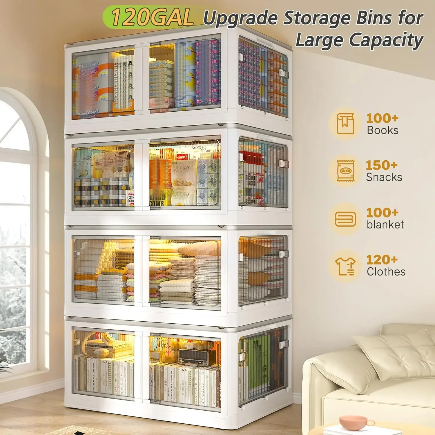 Storage Bins with Lids Storage Bins with Wheels Large Plastic Storage Bins Collapsible Box Cont