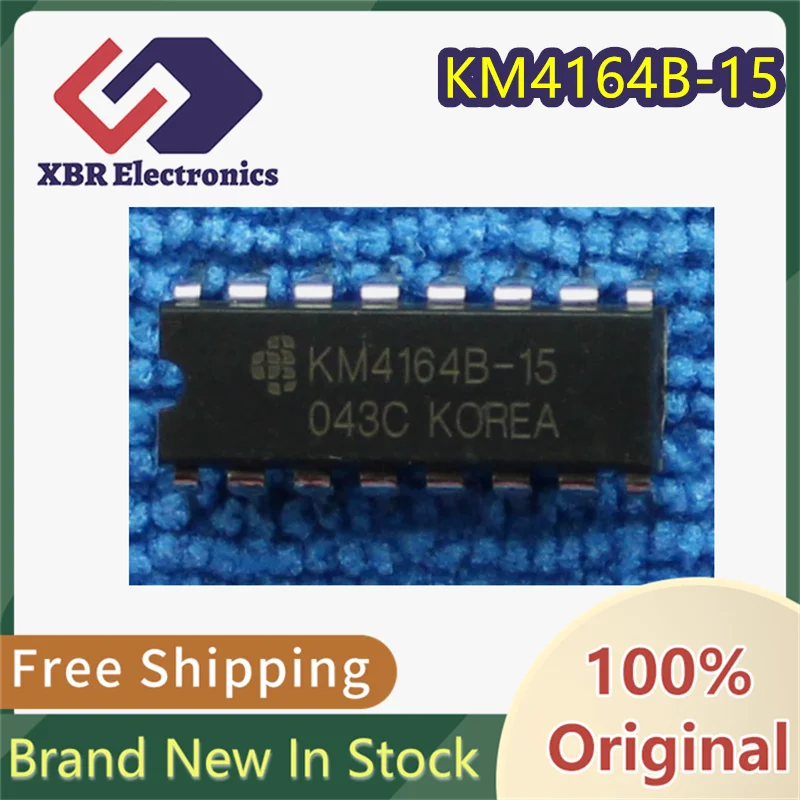 

(5/50 pieces) KM4164B-15 KM4164B KM4164 Dual Inline Integrated Circuit DIP-16 Brand new original authentic spot free shipping