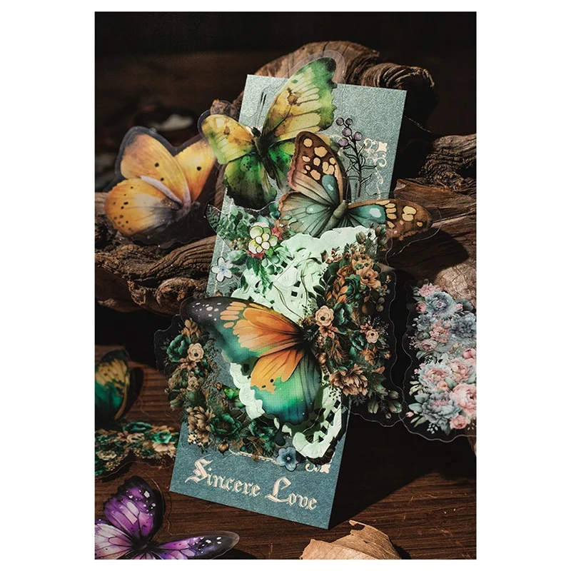 F-3C Retro Notebook Decoration Material Stickers DIY Decorative Sticker For Notebook Labels,
