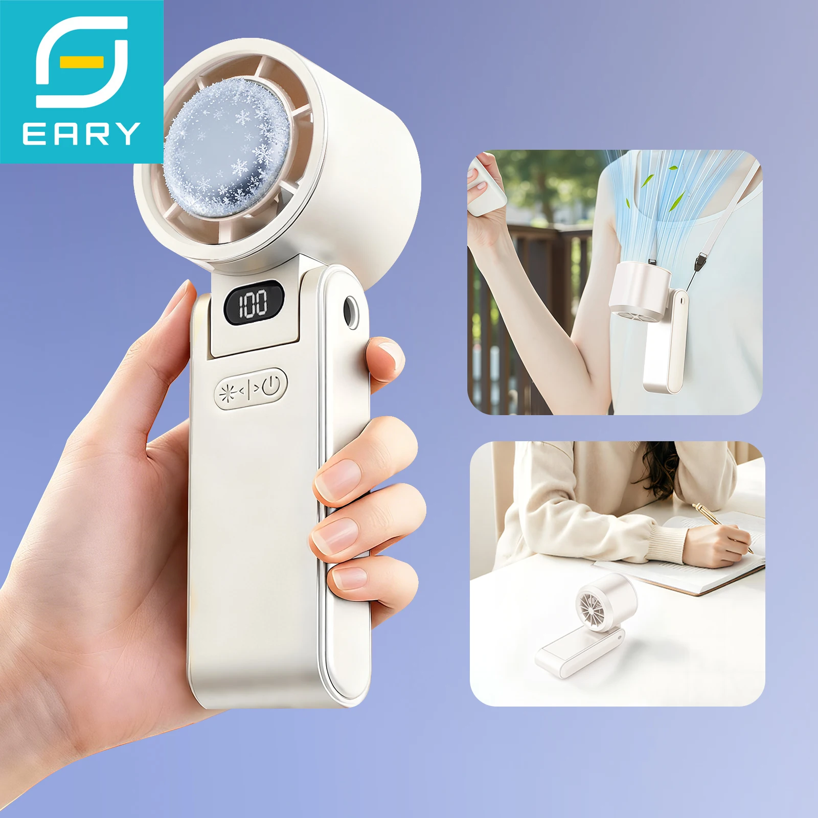 eary-ポータブル-ハンドヘルド-ファン-usb-充電式-3600mah-90-°-調整可能な100段階速度ledデジタルディスプレイ付き折りたたみ式ファン-静音パーソナルファン