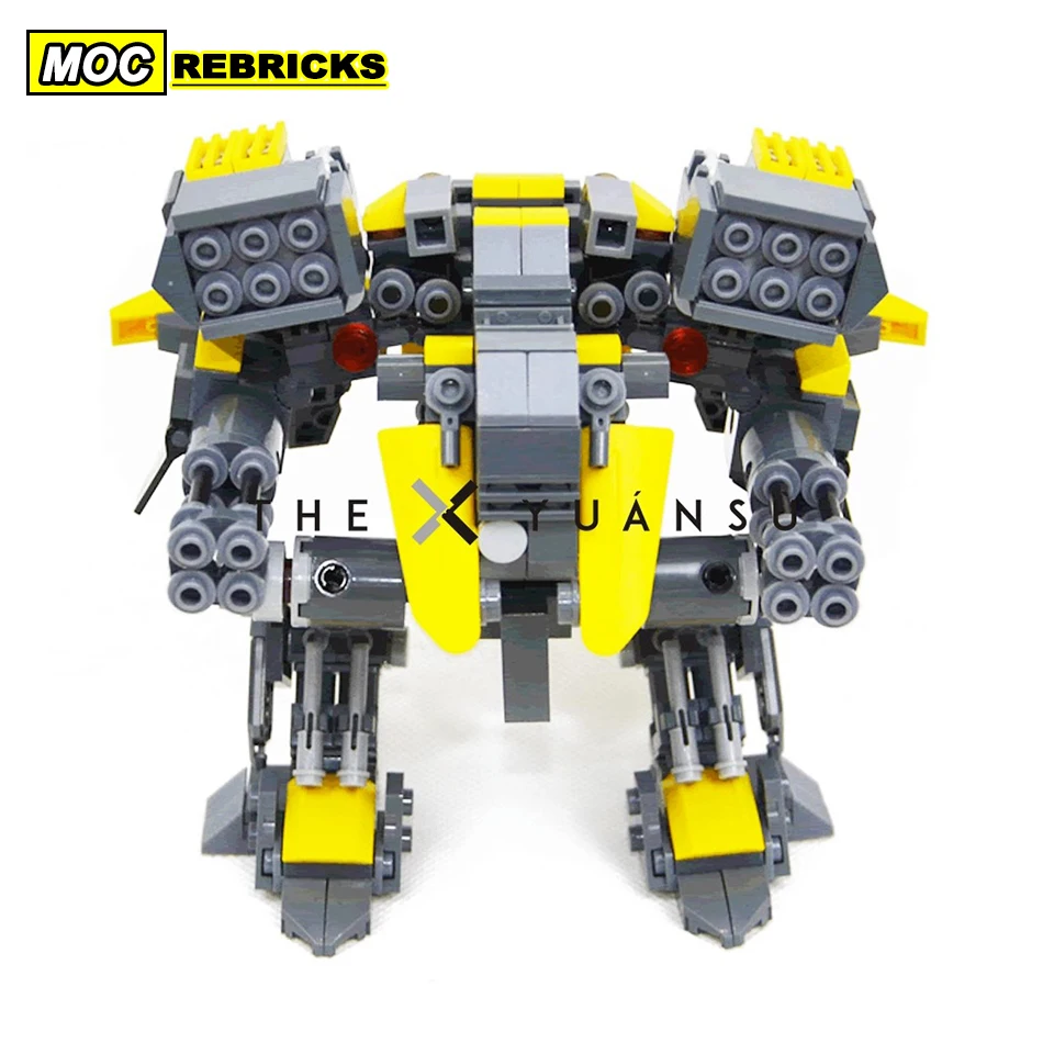 

MOC Space Series Yellow Fighter Jet Mecha Building Block DIY Model Originality Puzzle Collection Experts Education Brick for Toy