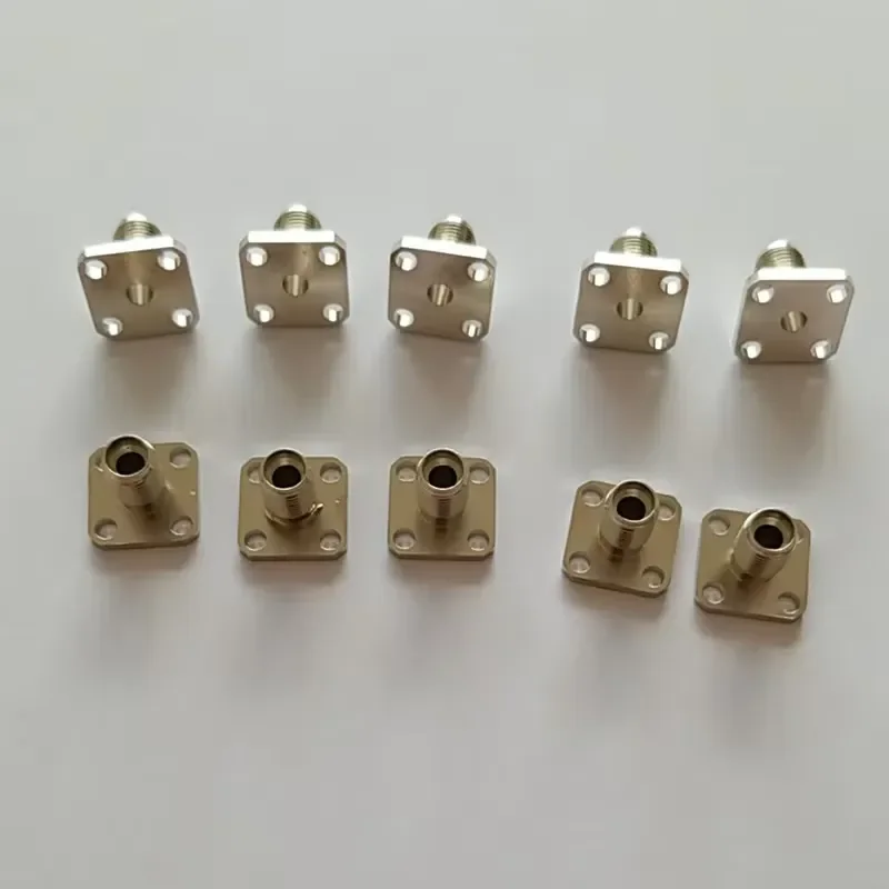 SMA905 Socket 4 Hole Flange Adapter Optical Fiber Connector Interface for Instrumentation Customizable High Precision