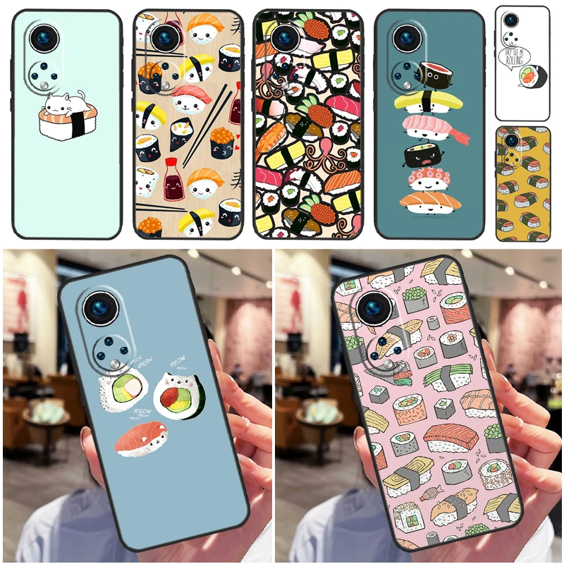 Funda de comida para Sushi para Honor X9a X9b X9c X8b X8a X8 X9 50 70 90 Lite Honor 200 Pro Magic 7 5 6 Lite