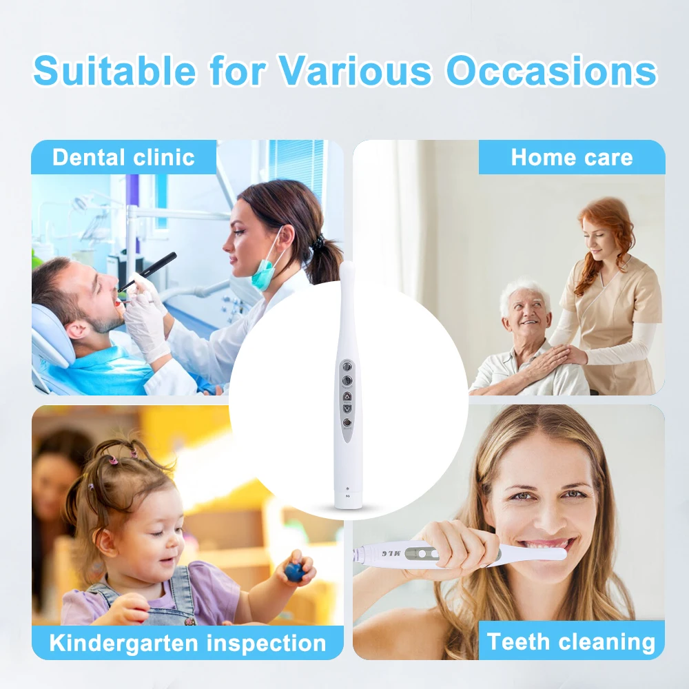 Dental Intraoral Camera WiFi 13 MP Wireless Tooth Camera 8 lens 1080P HD Intra Oral  Endoscope for IOS  Android Phone Mac PC