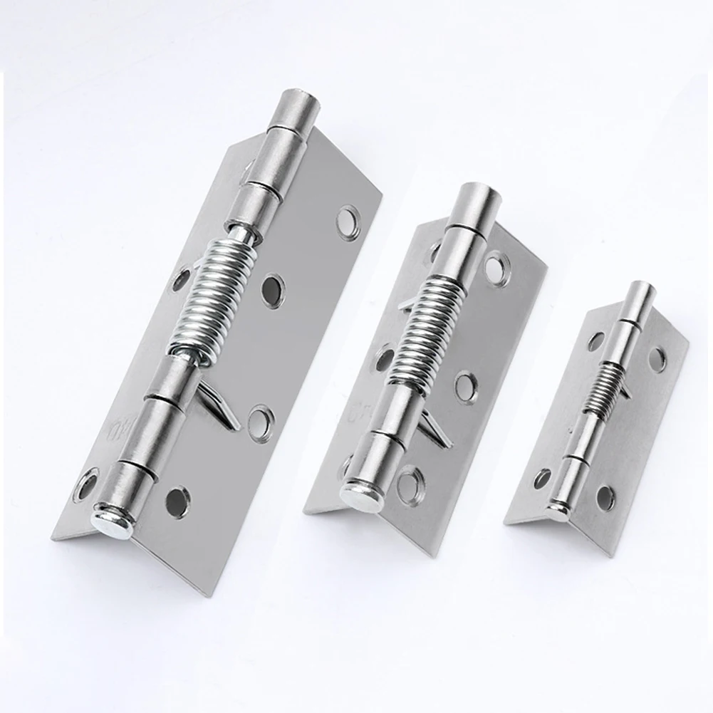 2pcs Self Closing Spring Door Hinge Stainless Steel Hinge For Window Cabinets Jewelry Boxes Automatic Rebound Hardware