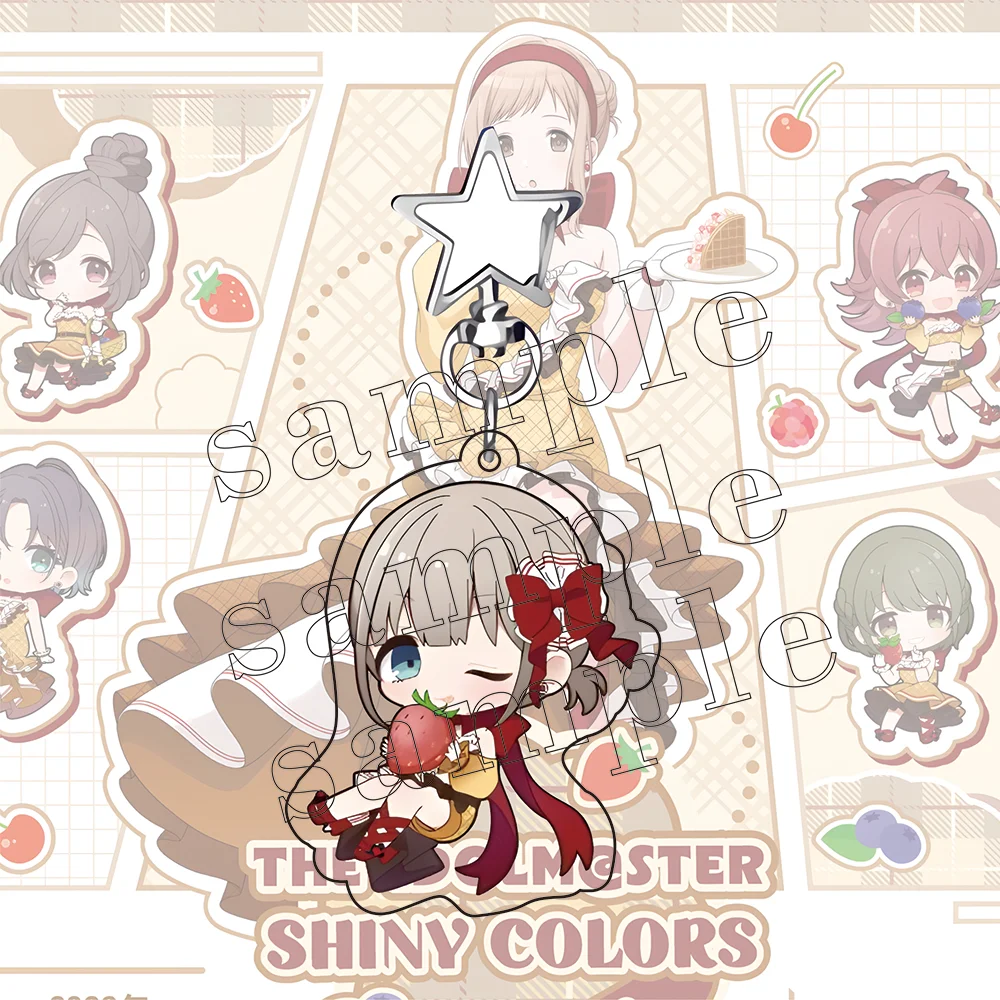 THE IDOLM@STER SHINY COLORS Anime Acrylic Keychains Cute Chibi Character Pendant Key Ring Bag Charm Cartoon Fans Collection Gift