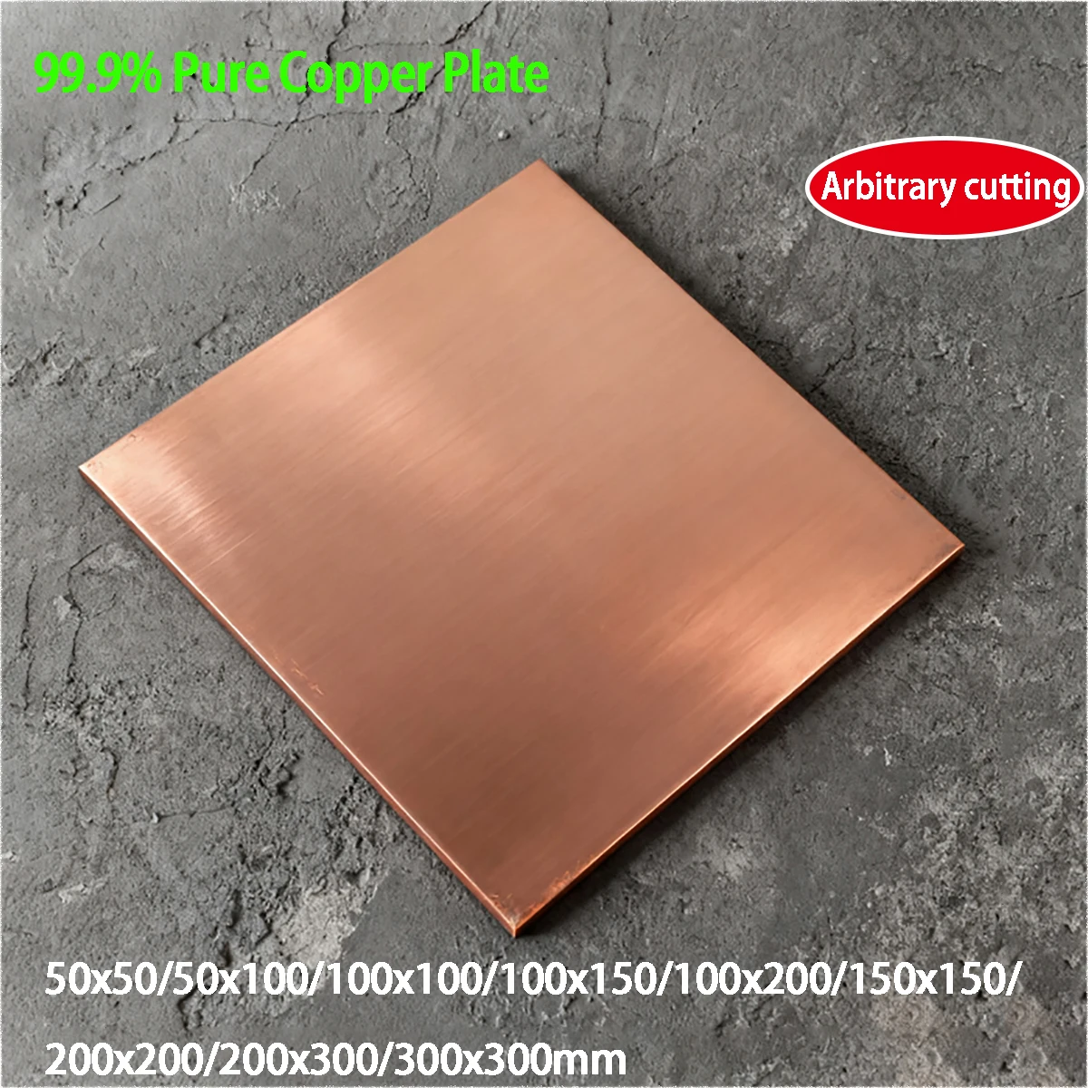 

99.9% Pure Copper Bar 0.5-6mm Thickness - Red Copper Strip Foil Pad Plate DIY CNC Machining Supplies