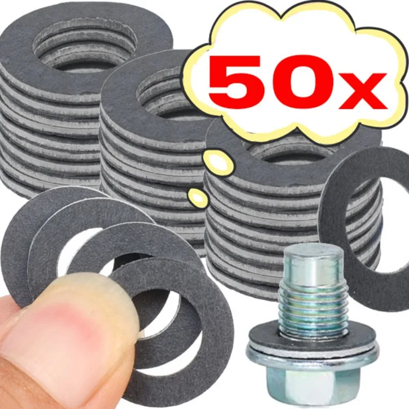 Oil Drain Sump Plug Washers Gasket Hole Nut Washer for Toyota OE90430-12031 12mm Aluminum Accessories Seal Gasket Engine Parts