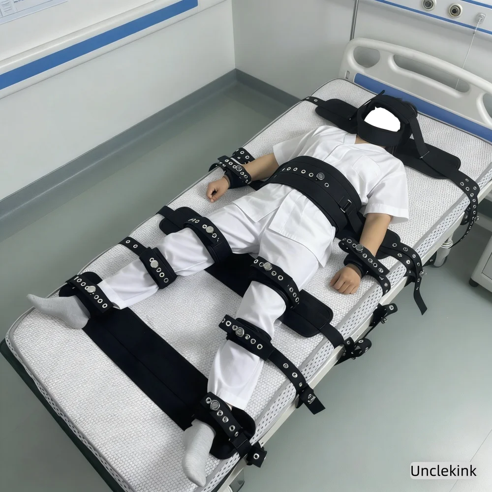 

Набор ограничительных ремней с магнитной фиксацией, безопасные для всего тела, ограничители для кровати, регулируемый ремень безопасности для защиты от очарования для пациентов, домашней больницы